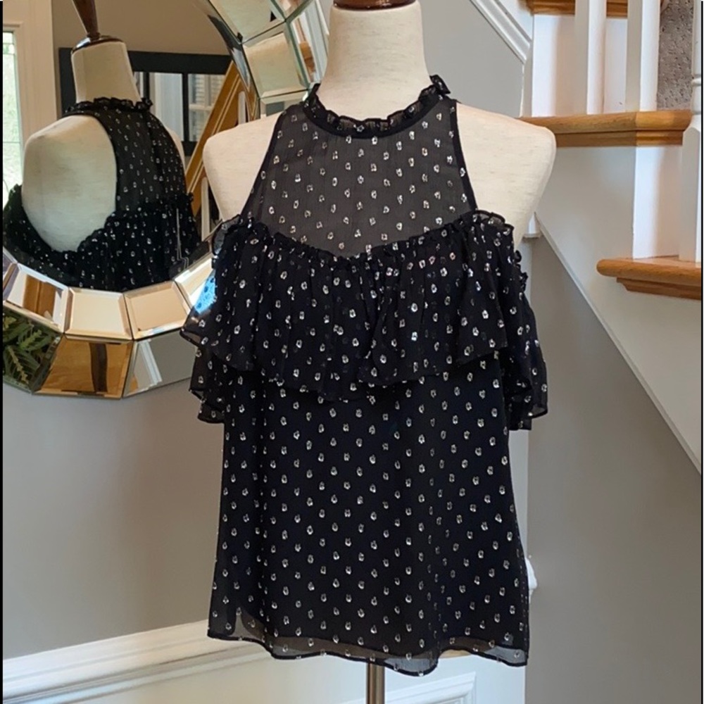 Rebecca Taylor Cold Shoulder Top